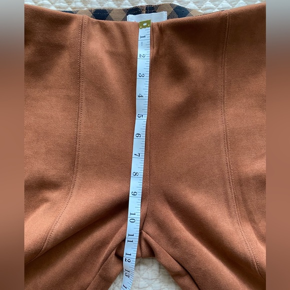 Anthropologie faux suede leggings EUC Size Euro 30 caramel brown colour - Picture 7 of 11